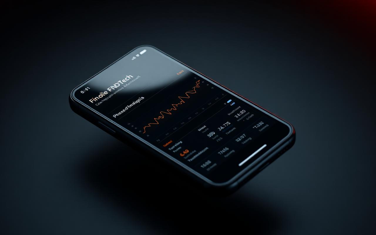 Smartphone showing a dark SME finance ledger application